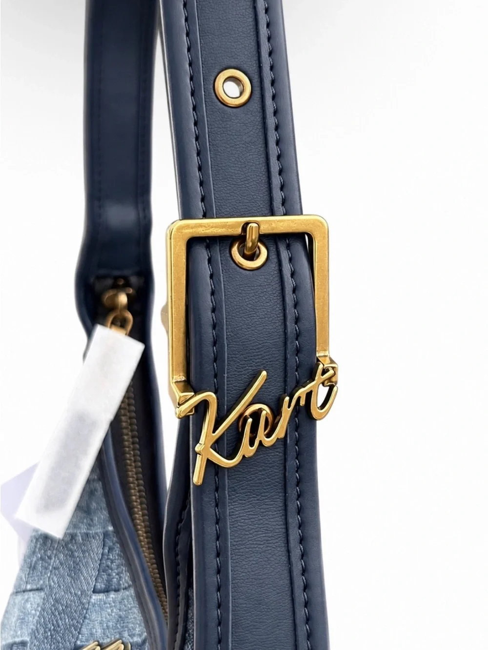 Kurt Geiger Woven Denim Kurt Shoulder Bag - NWT